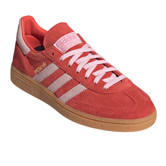 adidas Handball Spezial Red with Light Pink Stripes - Picture 2 of 6